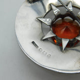 Edwardian Large Scottish Sterling Silver Kilt Brooch Antique 1910 Birmingham