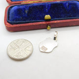 Sterling Silver and Enamel Chartres Travel Shield Charm Pendant Vintage c1970