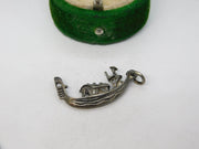 Sterling Silver Venetian Gondola Charm Pendant Vintage c1970