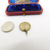 Sterling Silver George VI Threepence Coin Charm Pendant Vintage 1940