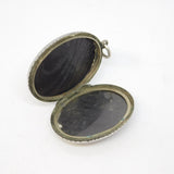 Victorian Sterling Silver Aesthetic Movement Mourning Locket Antique c1880s