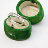 Sterling Silver Spinel Set Half Eternity Ring Vintage c1970 Size M 1/2
