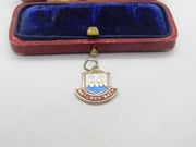 Sterling Silver and Coloured Enamel Travel Shield Matlock Bath Charm c1970