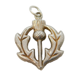 Sterling Silver Scottish Thistle Charm Pendant Vintage c1970s