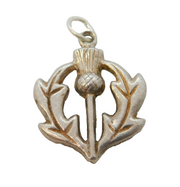 Sterling Silver Scottish Thistle Charm Pendant Vintage c1970s
