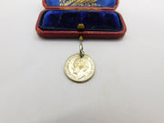 Sterling Silver Dutch Queen Wilhelmina 25 Cents Coin Charm Pendant Antique 1941