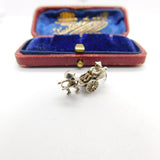 Sterling Silver Cycle Rickshaw Charm Pendant Vintage c1970