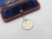 Edwardian Sterling Silver 'Sid' Christening Name Token Sixpence Coin Charm c1905