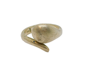 Sterling Silver Stylised Snake Serpent Wrap Around Ring Modern c1990 Size P 1/2