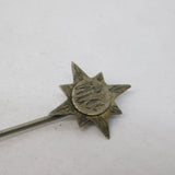 Victorian Sterling Silver Star Shaped Stick Pin Antique c1890