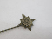 Victorian Sterling Silver Star Shaped Stick Pin Antique c1890