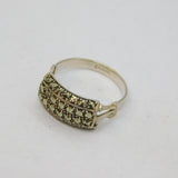 Sterling Silver Art Deco 4 Tier Marcasite Dress Ring Antique c1930 Size M