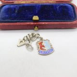 Sterling Silver and Coloured Enamel Travel Shield Southsea Charm Vintage c1970