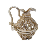Sterling Silver Wine Jug Charm Pendant Vintage c1970