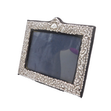 Sterling Silver Floral Pattern Landscape Picture Frame Vintage 1989 London