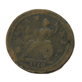 George II Copper Young Head Halfpenny Coin Antique 1729 Worn Condition