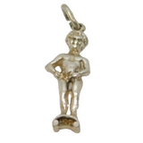 Sterling Silver Manneken Pis Charm Pendant Vintage c1970