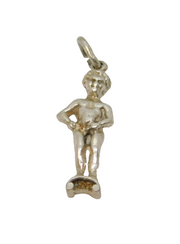 Sterling Silver Manneken Pis Charm Pendant Vintage c1970