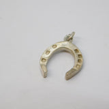 Sterling Silver Good Luck Horseshoe Charm Pendant Vintage c1970