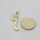 Sterling Silver Tape Measure Charm Pendant Vintage c1970s