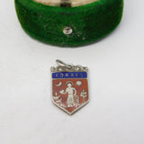 Sterling Silver Enamel Forres Shield Charm Pendant Vintage c1970