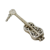 Sterling Silver Opening Guitar Charm Pendant Vintage c1970s