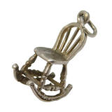 Sterling Silver Rocking Chair Charm Pendant Vintage c1970