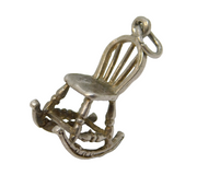 Sterling Silver Rocking Chair Charm Pendant Vintage c1970