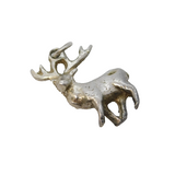 Sterling Silver Stag Deer Charm Pendant Vintage c1970