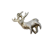 Sterling Silver Stag Deer Charm Pendant Vintage c1970