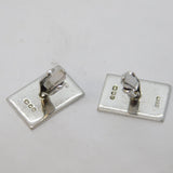 Sterling Silver Textured Pattern Gents Cufflinks Vintage 1971 London