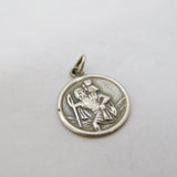 Sterling Silver St Christopher Travel Charm Pendant Vintage c1970