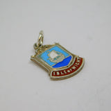 Sterling Silver Isle of Wight Enamel Souvenir Charm Pendant Vintage c1970