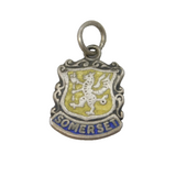 Sterling Silver Enamel Somerset Charm Pendant Vintage c1970