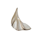 Sterling Silver Frosted Effect Leaf Form Drop Pendant Vintage c1970s