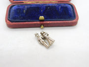 Sterling Silver Wedding Couple Charm Pendant Vintage c1970
