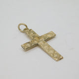 Sterling Silver Fred Manshaw Patterned Cross Charm Pendant Vintage 1963 London