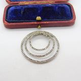 Sterling Silver Modernist Diamond Paste Circle Charm Pendant Vintage c1970