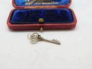 Sterling Silver Lucky 18th Birthday Key Charm Pendant Vintage c1970