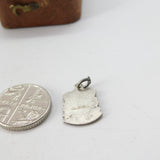 Sterling Silver Enamel Eastbourne Travel Shield Charm Pendant Vintage c1970
