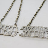 19th Century Pair of Sterling Silver 'Red' & 'White' Wine Decanter Labels c1880s