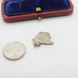 Sterling Silver and Coloured Enamel Map of Devon Charm Vintage c1970