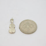 Sterling Silver Cello Or Double Bass Music Interest Charm Pendant Vintage c1970