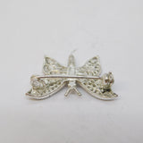Sterling Silver Small Butterfly Sweetheart Brooch Vintage c1970