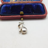 Sterling Silver Little Ski Mitten Glove Charm Pendant Vintage c1970