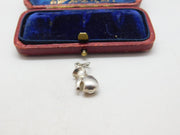 Sterling Silver Little Ski Mitten Glove Charm Pendant Vintage c1970