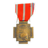 Belgium WW1 Period Croix de Feu Fire Cross Service Medal Antique 1914-1918