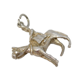 Sterling Silver Queen Elizabeth II Charm Pendant Vintage c1970