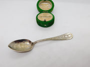 Victorian Silver Plated Worlds Fair Souvenir Teaspoon Antique c1895