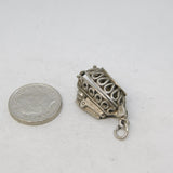 Sterling Silver Opening Zippo Lighter Charm Pendant Vintage c1970